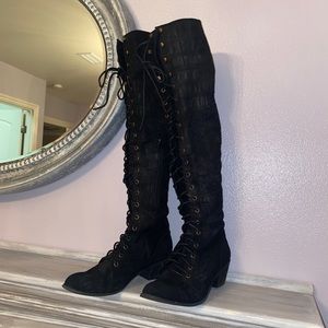 Jeffrey Campbell Over-the-knee Lace Boots